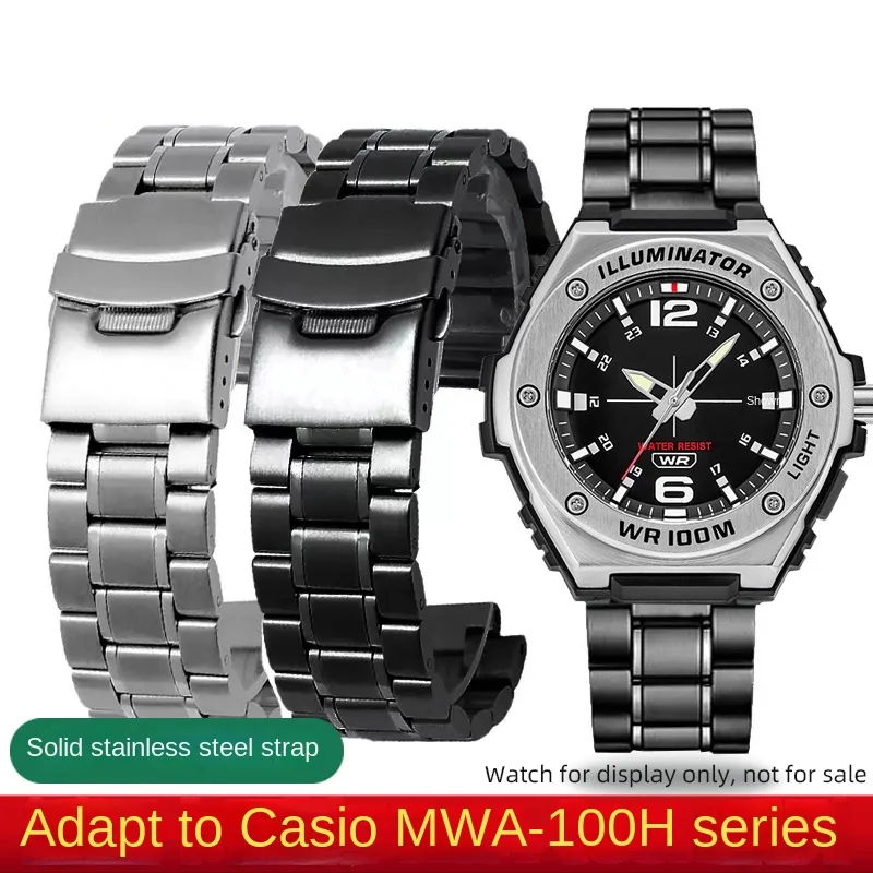 MWA-100 watch band for Casio 5577 G-STEEL MWA-100HD-1A stainless steel strap MWD-100H metal strap bracelet replace accessory