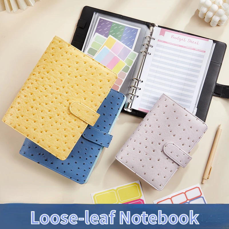 Notebook A5 Loose-leaf Notebook A6 Note-taking Notebook Cover Diary Journal Binder Case Budget Planner Notebooks and Journals