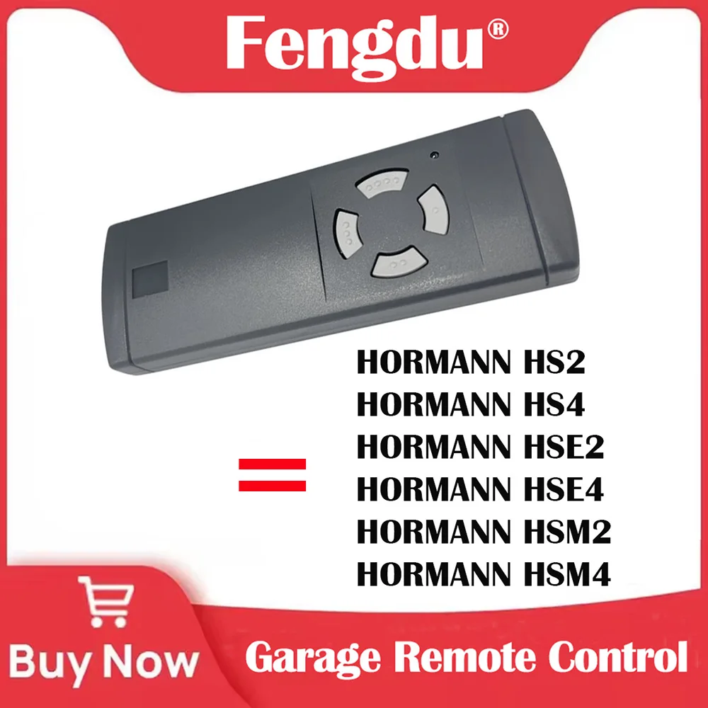 

HORMANN 40.685MHz Grey Button Frequency Replacement Remote Control Works with HSM2 HSM4 HSE2 HSE4 HS2 HS4 Openers