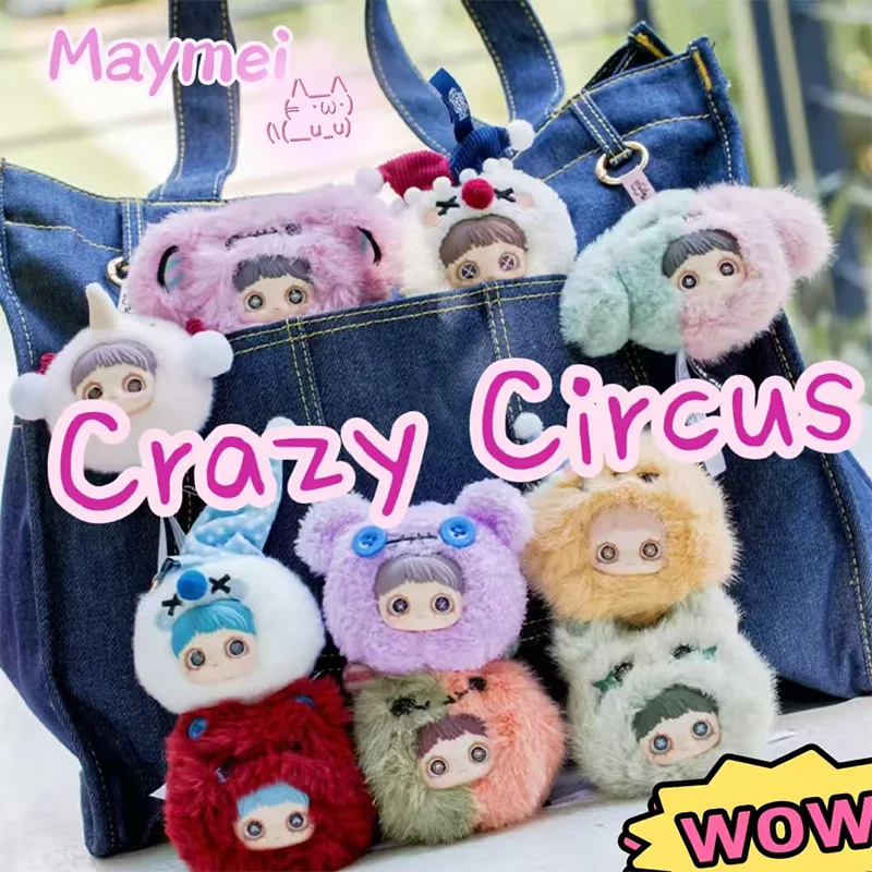 

Maymei Crazy Circus Series Vinyl Blind Box Cute Exquisite Plush Pendant Doll Keychain Accompanion Doll Mystery Box Birthday Gift
