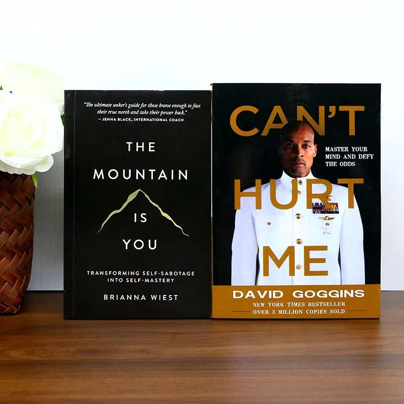 《The Mountain is You》+《Can't Hurt Me》A Dual-Effect Set for Self-Improvers Resilience Seekers Ideal for Chrismas holiday gifts