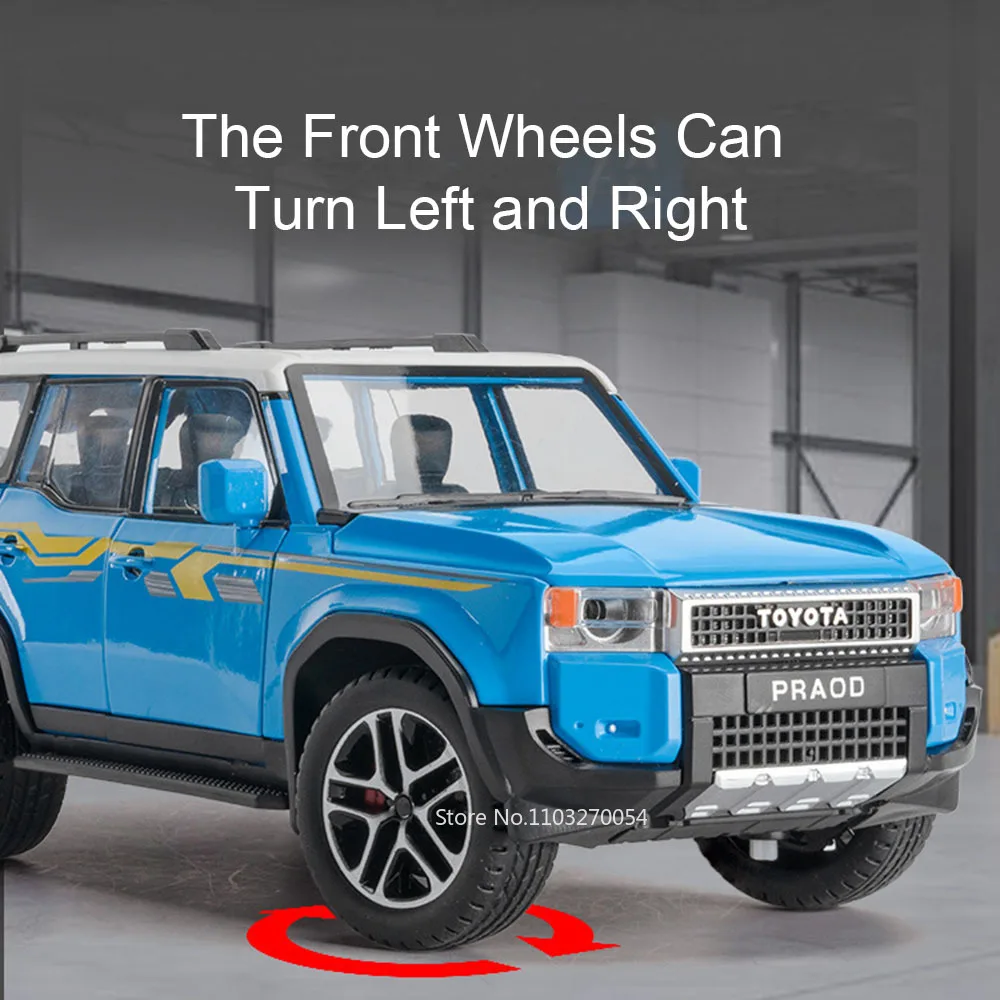 1:24 Prado LC250 LC80 Legierung Modell Spielzeug Druckguss Metall Miniatur Auto Türen Geöffnet Sound Licht Zurückziehen Fahrzeug Jungen Geburtstag Geschenke