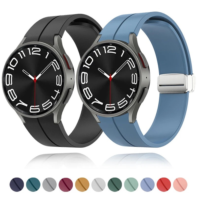 Ремешок для часов 20 мм для Samsung Galaxy Watch 6 Classic/5 pro 47 мм 43 мм 45 мм Часы 6/5/4 44 мм 40 мм Браслет Силиконовый ремешок для браслета