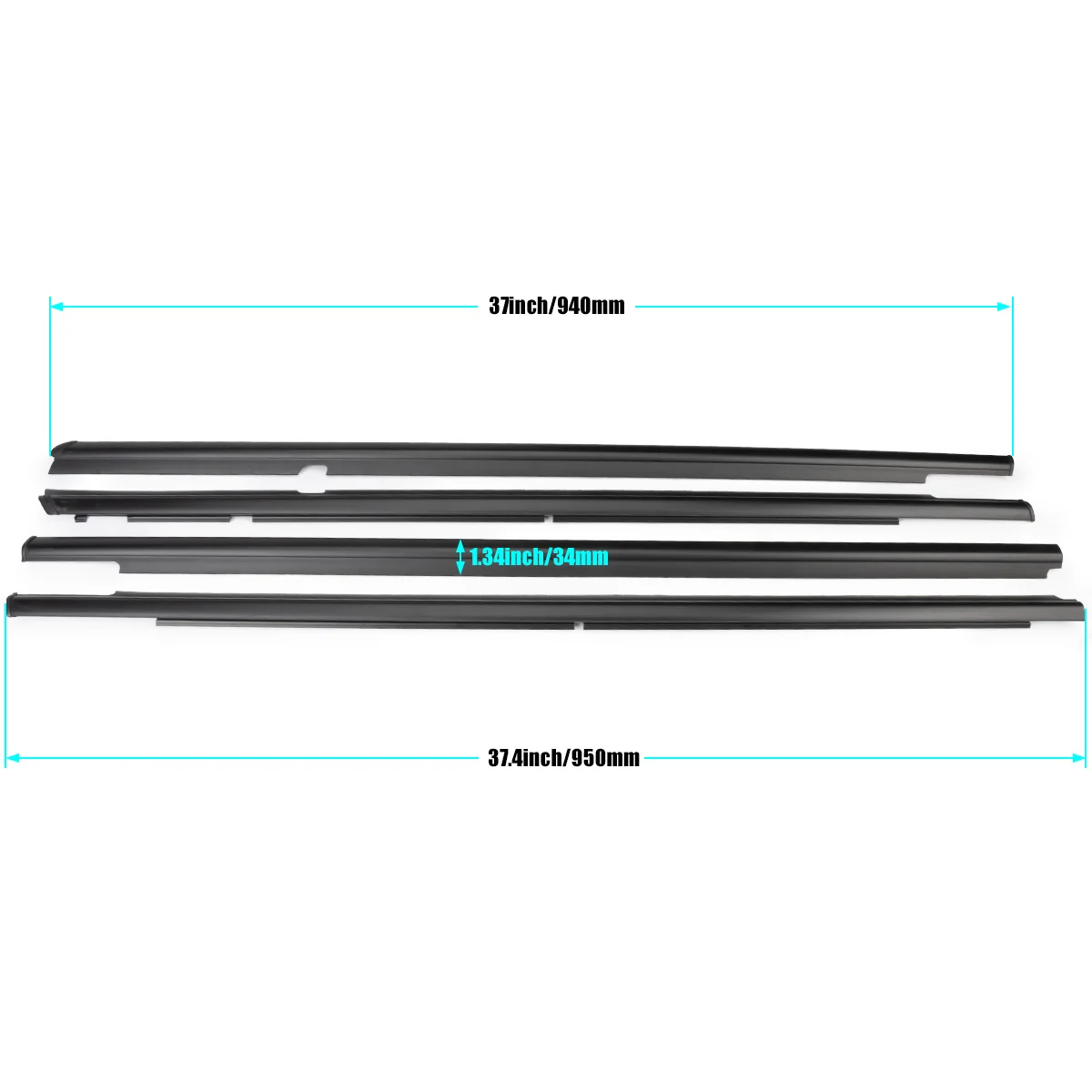 4Pcs 5727A005 5727A006 5757A017 For Mitsubishi Lancer CY CX For Fortis Evo Outside Window Glass Rubber