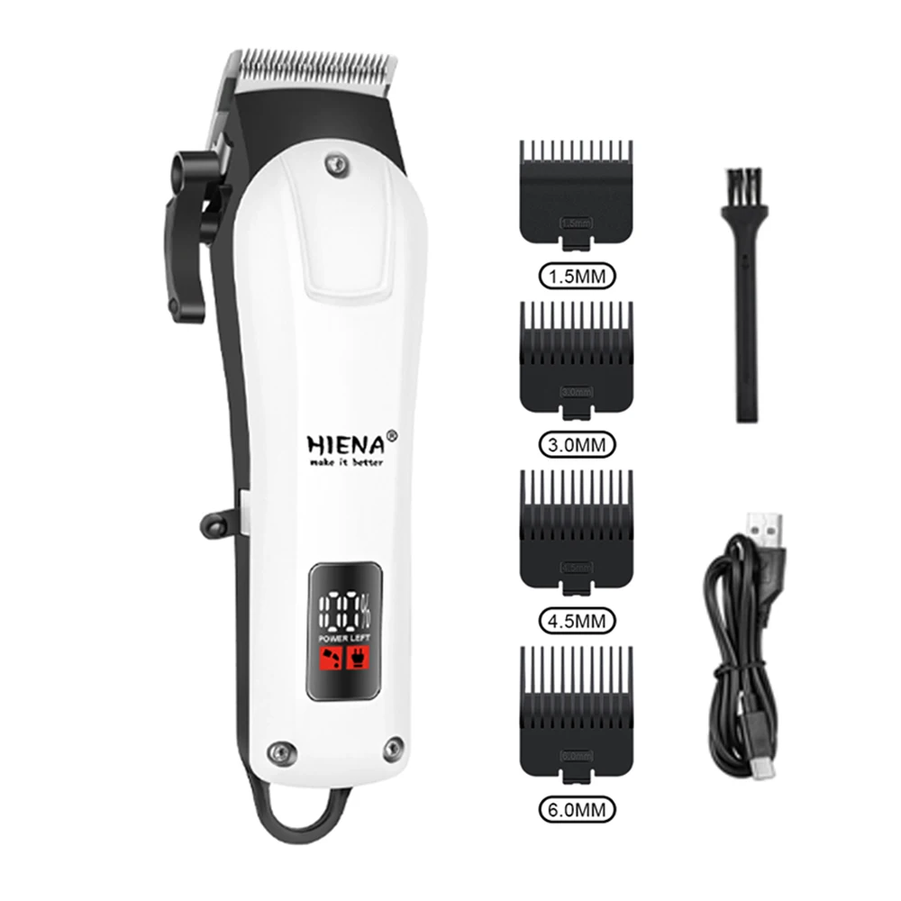 ماكينة قص الشعر من HIENA Barber Blading، ماكينة حلاقة احترافية قابلة لإعادة الشحن