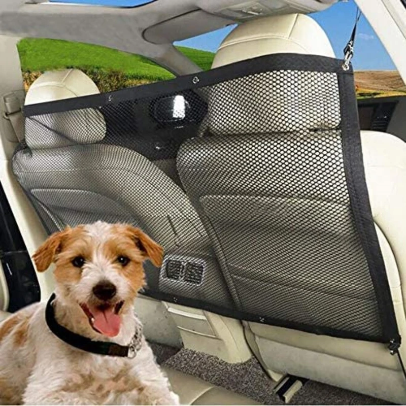 Pet Car Barrier Mesh Dog Car Divider Net Safety Outdoor Travel Isolation Net Back Seat Barrier Guard Keep Driving Safe Products