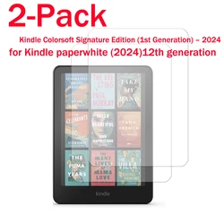 2-Pack Glass Screen Protector for Kindle Paperwhite 7.0 (12th gen,2024) 6.8'' (11th Generation,2021) colorsoft Signature Edition
