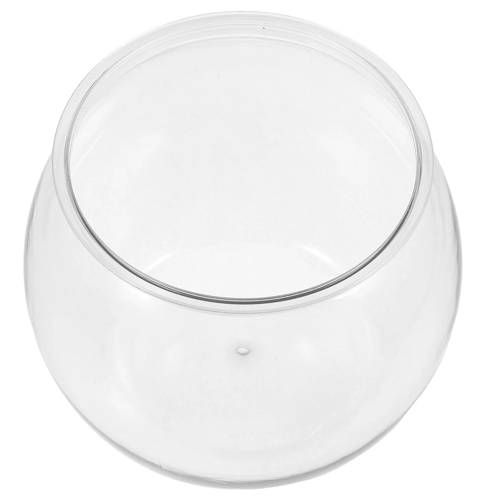 

Small Fish Tank Round Aquarium Mini Plastic Bowl Transparent Desktop Goldfish Betta Unbreakable Turtle Container