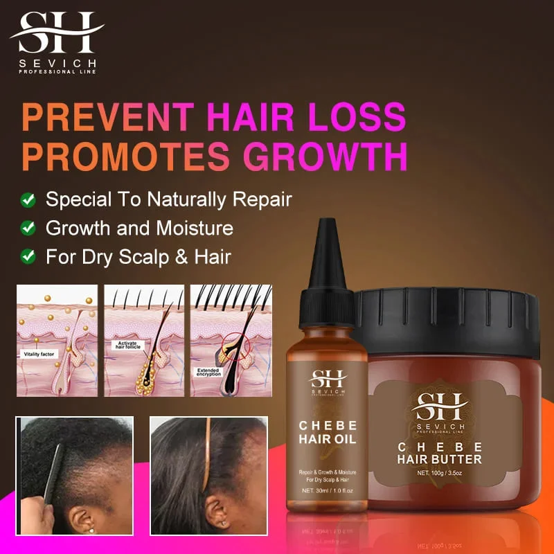 Chebe Fast Hair Growth Product African Crazy Traction Alopecia Hair Oil Anti Hair Break Hair Strengthen Hair Loss Treatment Care