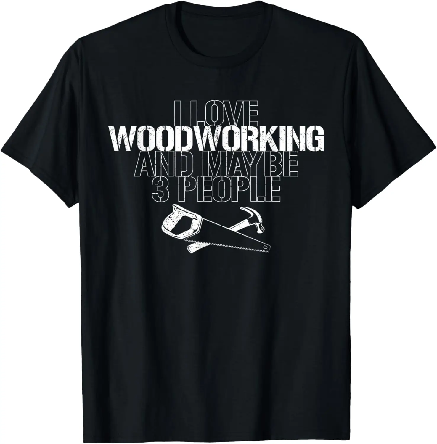 

Woodworker Carpenter Tools Vintage Retro Saw Hammer I Love T-Shirt
