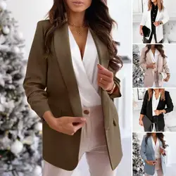 New Spring and Summer OL Temperament Professional Slim Suit Jacket Ladies Tops Blazer Women Black Blazer Women