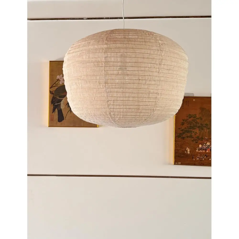 

Большой тканевый абажур бежевого цвета, 20 дюймов, льняной подвесной светильник, может заменить бумажные фонари, подвесной тканевый фонарь ручной работы.