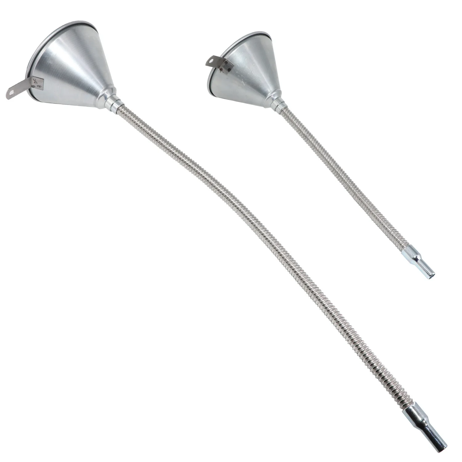 Automotive Fuel Funnel with Filter Screen, Universal Motorcycle Oil Funnel, Refueling Tool, Stainless Steel