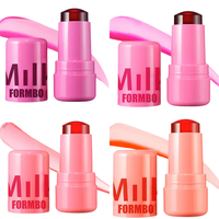 Milk Jelly Blush Stick 3-in-1 Moisturized Blusher Brighten Matte Facial Contour Rouge Moisturizing Flash Lip Tint Makeup