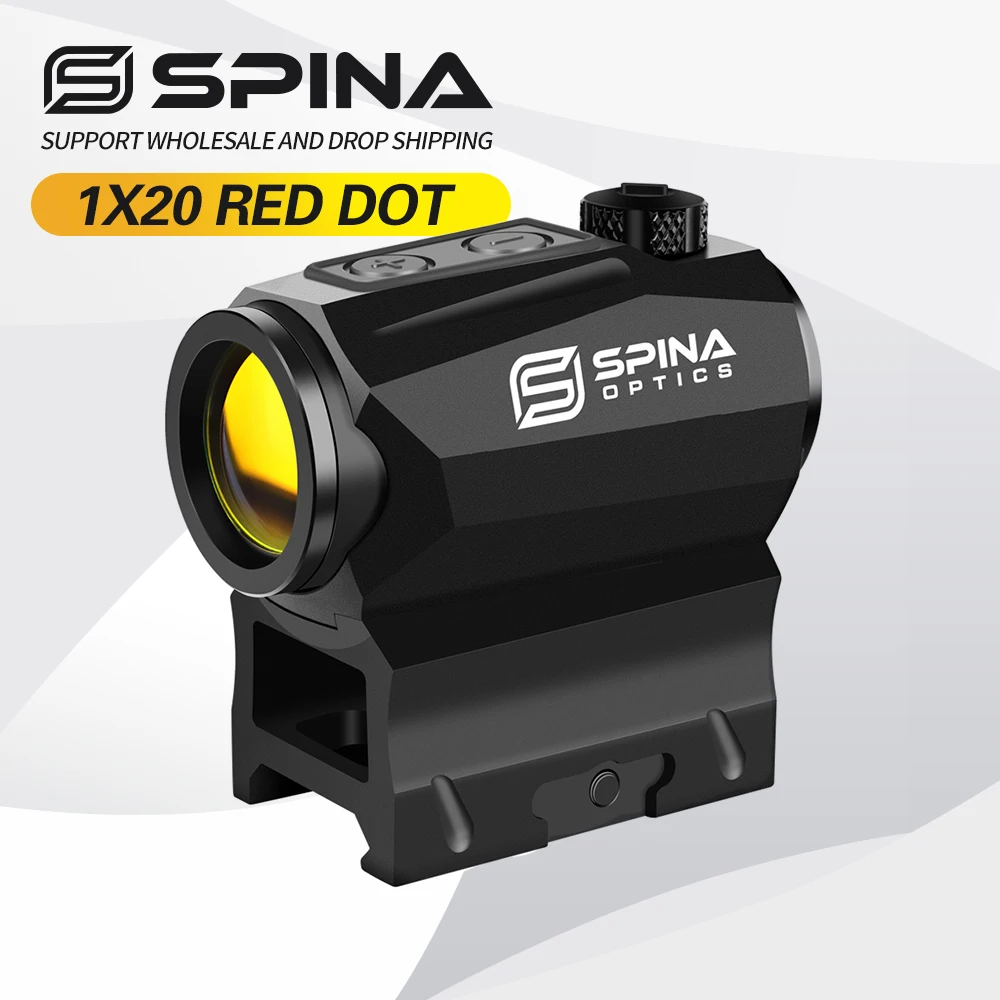 

SPINA Optics Tactical 1x20 Compact 2 Moa Red Dot Scope Sight Reflex Hunting Riflescope For Real Firearms