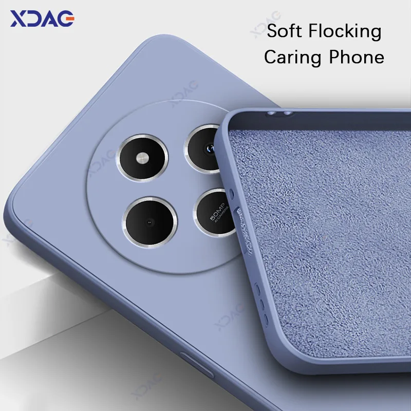 Original Mobile Phone Case for Xiaomi Redmi 14C 14R Redmi14C Redmi14R 5G Global 360 Soft Square Liquid Silicone Waterproof Cover