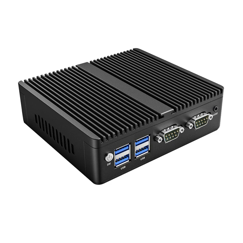 Fanless Mini Industrial PC Inside Intel Core/Celeron Dual-core Processor 2x1GbE Ports Dual DB9 COM RS232 or RS485 G30-1168-2L2C