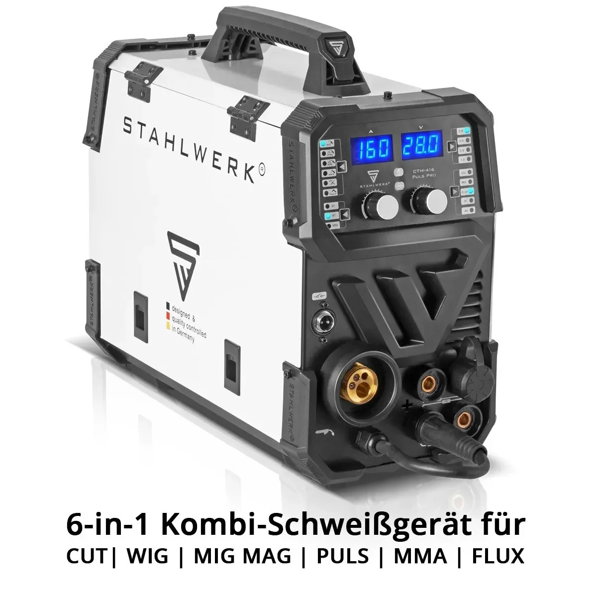 

Gold SellerSTAHLWERK CTM-416 Pulse Pro 6-in-1 Gas-shielded Combination Welder | Inverter with 160 A, MIG Pulse Aluminum Welding