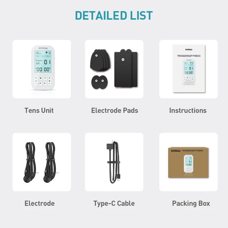 Smart Library OEM ODM Rechargeable Dual Channel Tens Machine Large Capacity Battery Electrode Massage For Body Pain Relief-for B