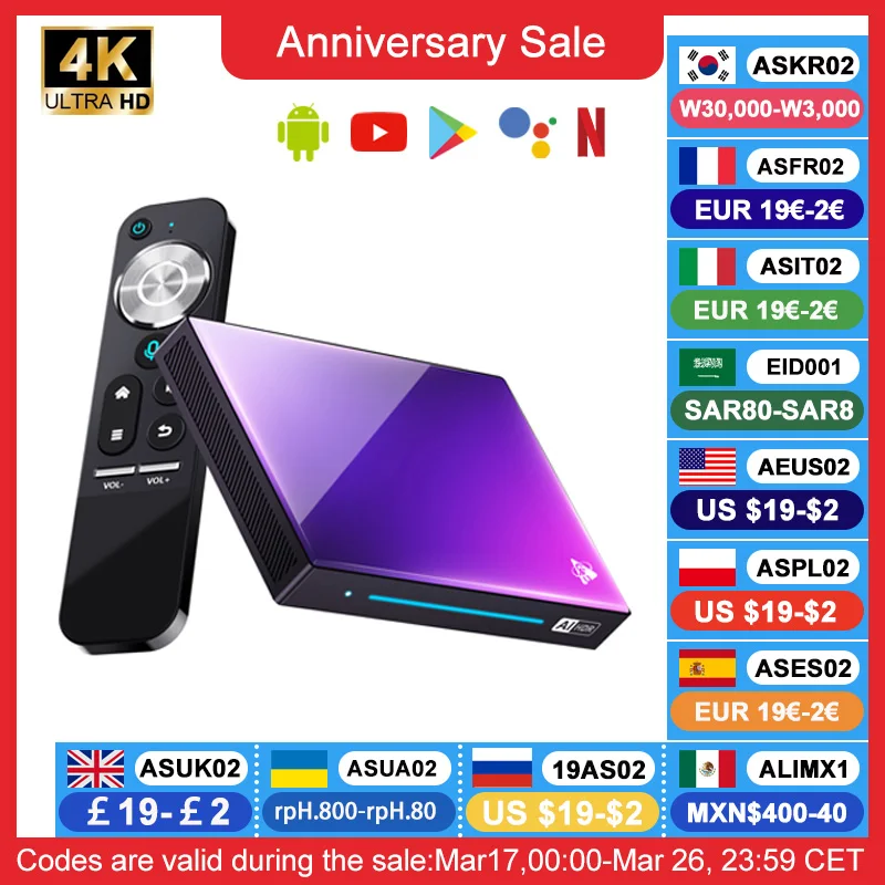 Android 14.0 AI Smart TV Box H96 Max M9 Wifi6 BT 5.4 1000M/LAN 8-core CPU 8k UHD AV1 SPIDF Set Top Box Google Voice Assistant