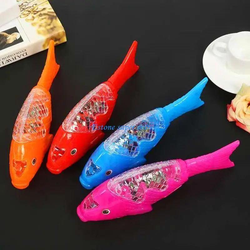 090B LED Flash Fish Electronic Projection Fish Lantern for Toddlers 3 4 5 Party Holiday Props Kids Summer Gift Toy