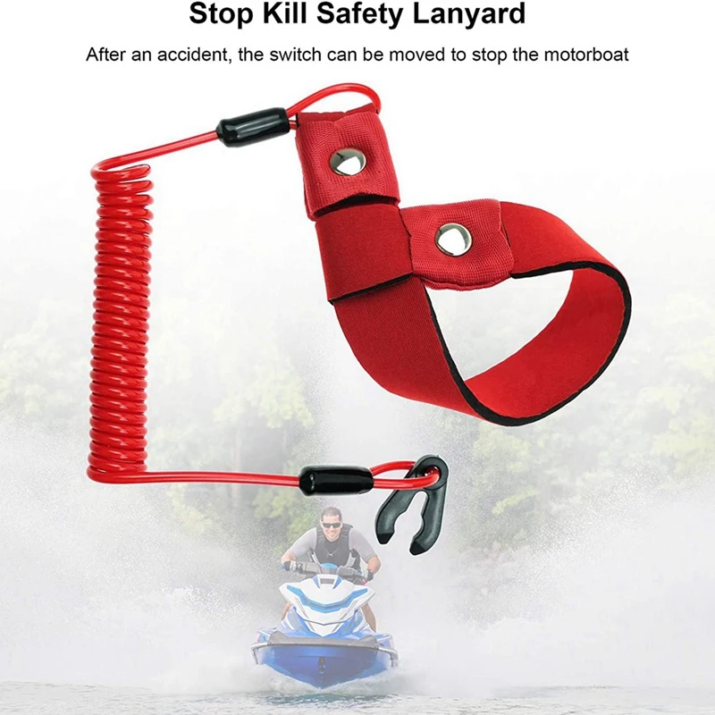 3X Stop Kill Safety Lanyard Fits Handlebar Switch Key Floating Emergency Flameout Rope For All Yamaha Jet Ski image 2