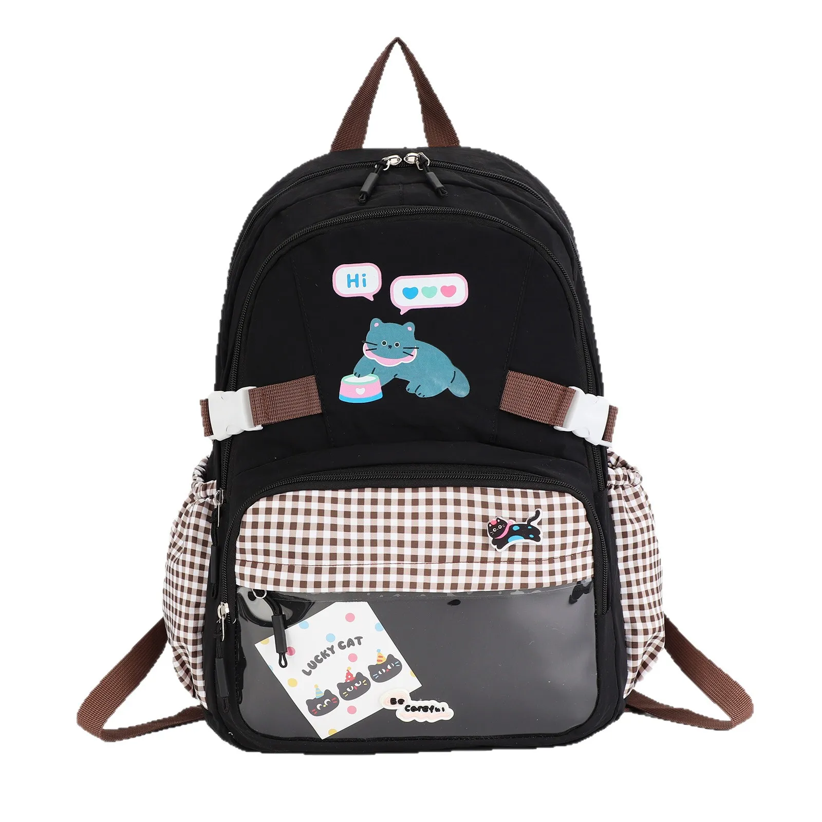 

2025 Новый эстетический рюкзак соответствующего цвета: милые школьные сумки с героями мультфильмов для девочек, подростков и студентов колледжа