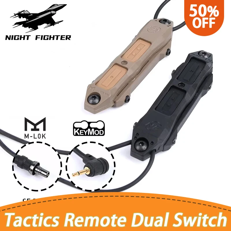 

WADSN Augmented Remote dual switch Pressure for DBAL A2 PEQ15 NGAL Laser/Surefir M300 M600 Tactics Flashlight Weponlight Button