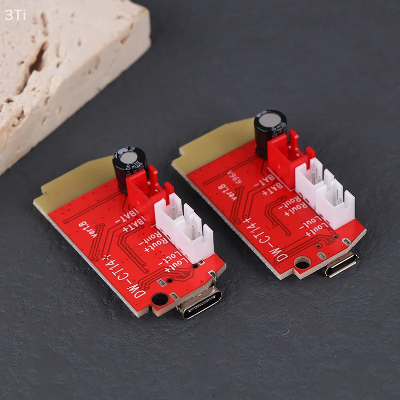 1PC CT14 Type-C Micro Stereo Bluetooth 4.2 Power Amplifier Board Module 3.7v 5V 5W+5W Mini With Charging Port EGBO
