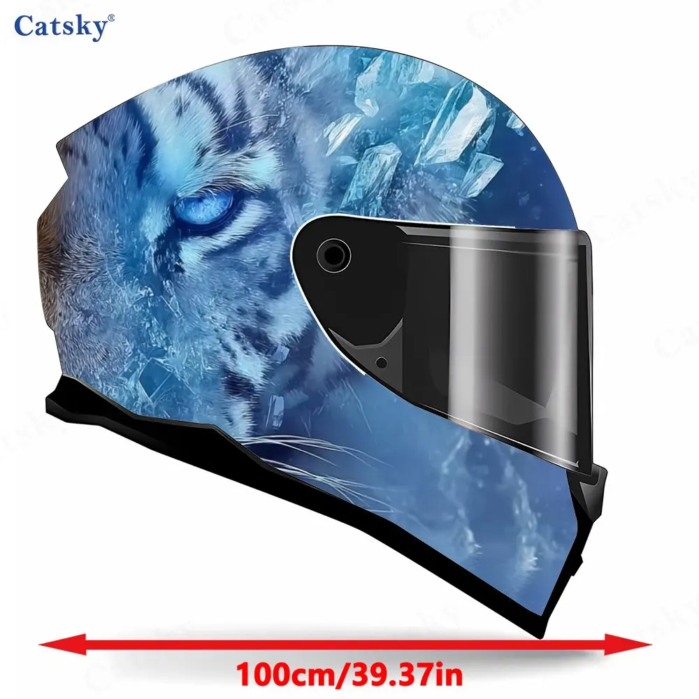 ملصق خوذة دراجة نارية من مادة PVC ذاتية اللصق مقاومة للماء من Ice and Fire Twin Tigers، لاصق بقوة ولا تسقط، مقاوم للماء #2