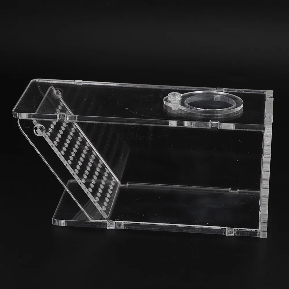 Langlebige Acryl-Aquarium-Krabbenfalle, transparentes Fanggerät, Aquariumfalle, Einwegventil, Garnelenfänger, Zuchhabitat