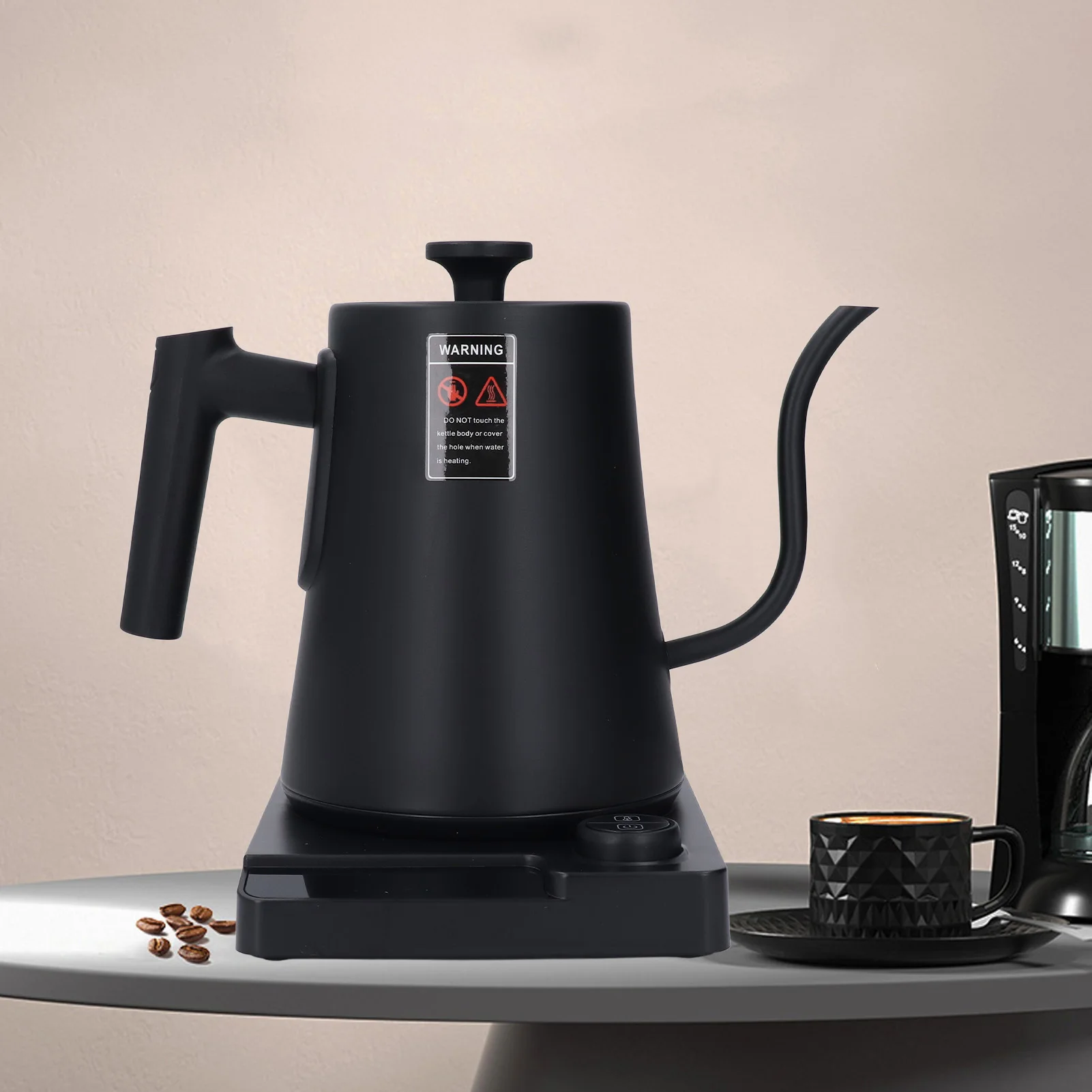 Gooseneck Electric Kettle Stainless Steel 1200W Quick Heating Precise Temperature Control LCD Display Ergonomic Handle