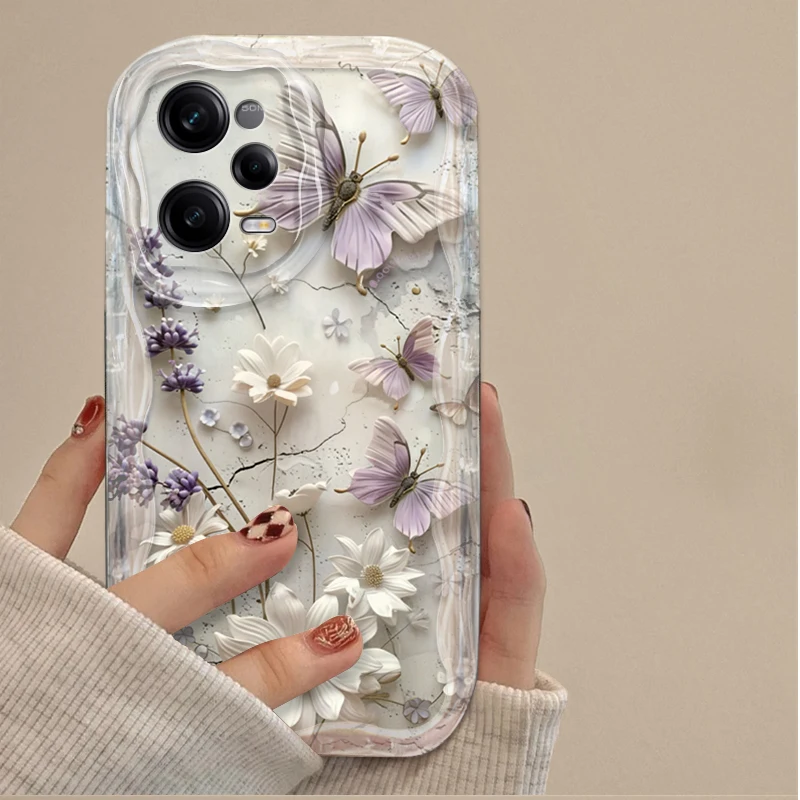 حافظة ناعمة على شكل فراشة عتيقة لهاتف Xiaomi Redmi Note 14 13 12 11 10 9 Pro Plus 14S 12S 11S 10S 9S Redmi 14C 14R 13C 12 4G 5G #5