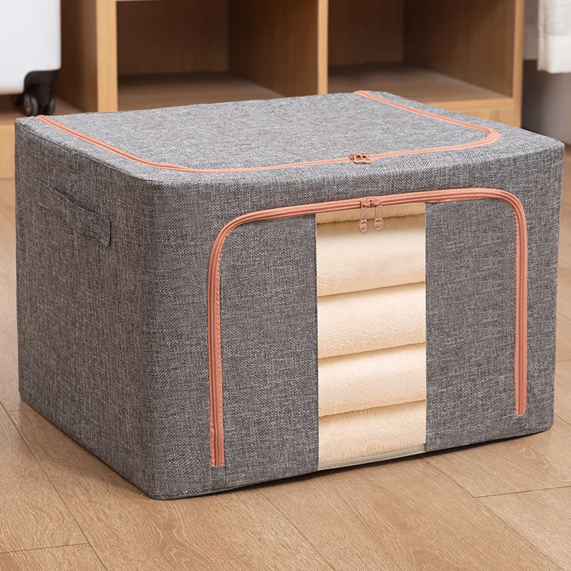 Foldable Leather Storage Box for Clothes Large Capacity Quilt Blanket Closet Wardrobe Clothing Organizer Home Organizer