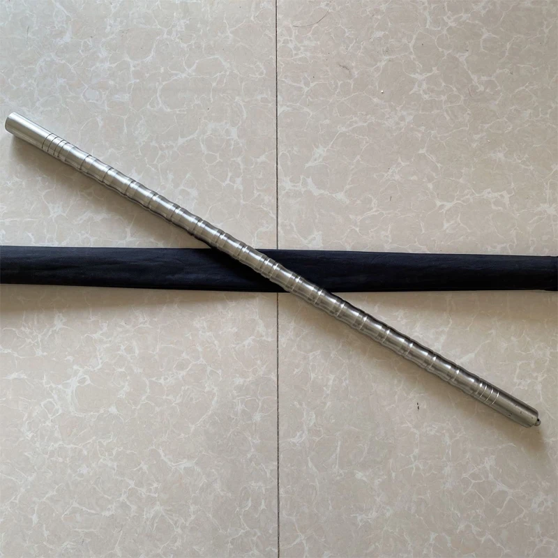 Herramienta de rotura de ventana de emergencia de vehículo de palo corto de defensa portátil tradicional china Retro para exteriores, 60cm