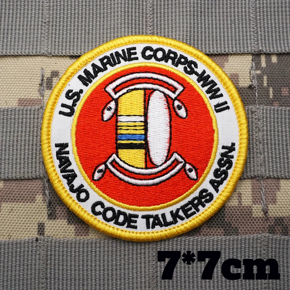 AA31-1 U.S. MARINE CORPS WWII NAVAJO CODE TALKERS ASSN  EMBROIDERY PATCH