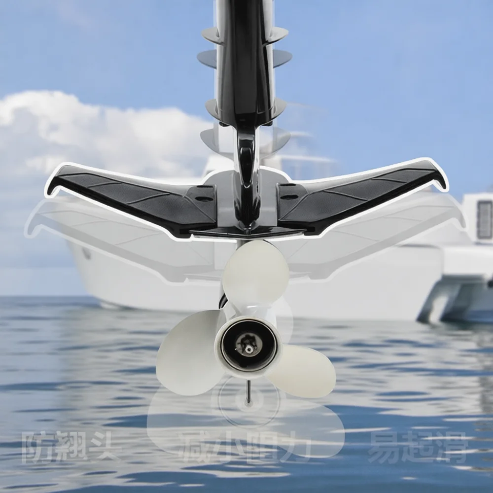 Outboard Hydrofoil Wing Stabilizer Marine Anti Cavitation For Inflatable Boat Speedboat Improve Sailing Speed Control