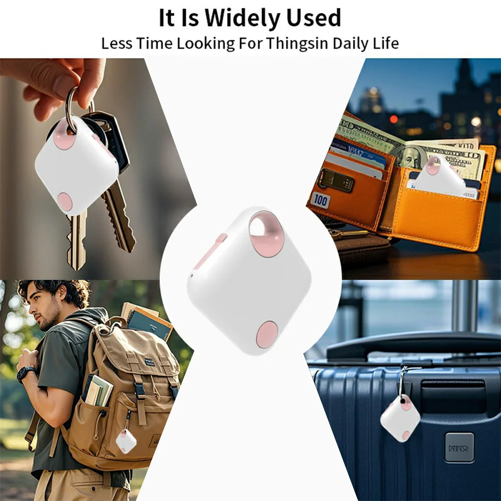 2-Pcs Long-Distance Tracker Positioning Far Away Finder for Android Google Find Hub Voice Locat Smart Tag for Samsung Xiaomi GMS