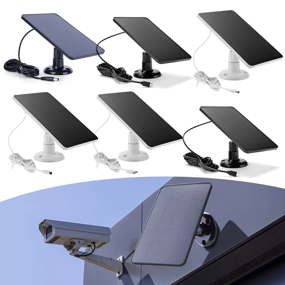 

4W Solar Panel Outdoor Solar Charger Outdoor Security Designed For Easy Installation 9.84ft Solar Charging Cable