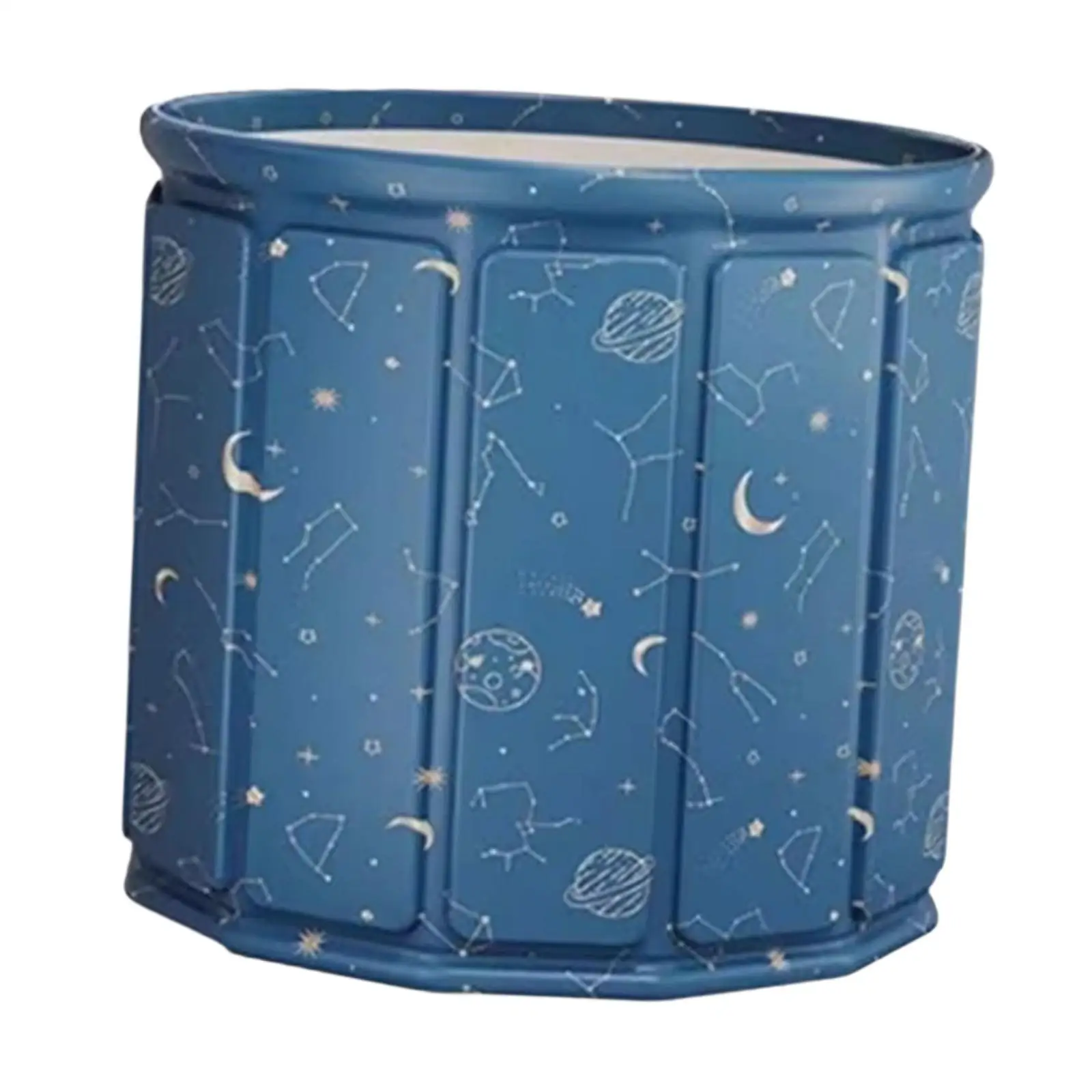 Foldable Bathtub Easy to Use with Drain Hole Bathing Bucket Practical Freestanding for Traveling Bathroom Home Adults Children
