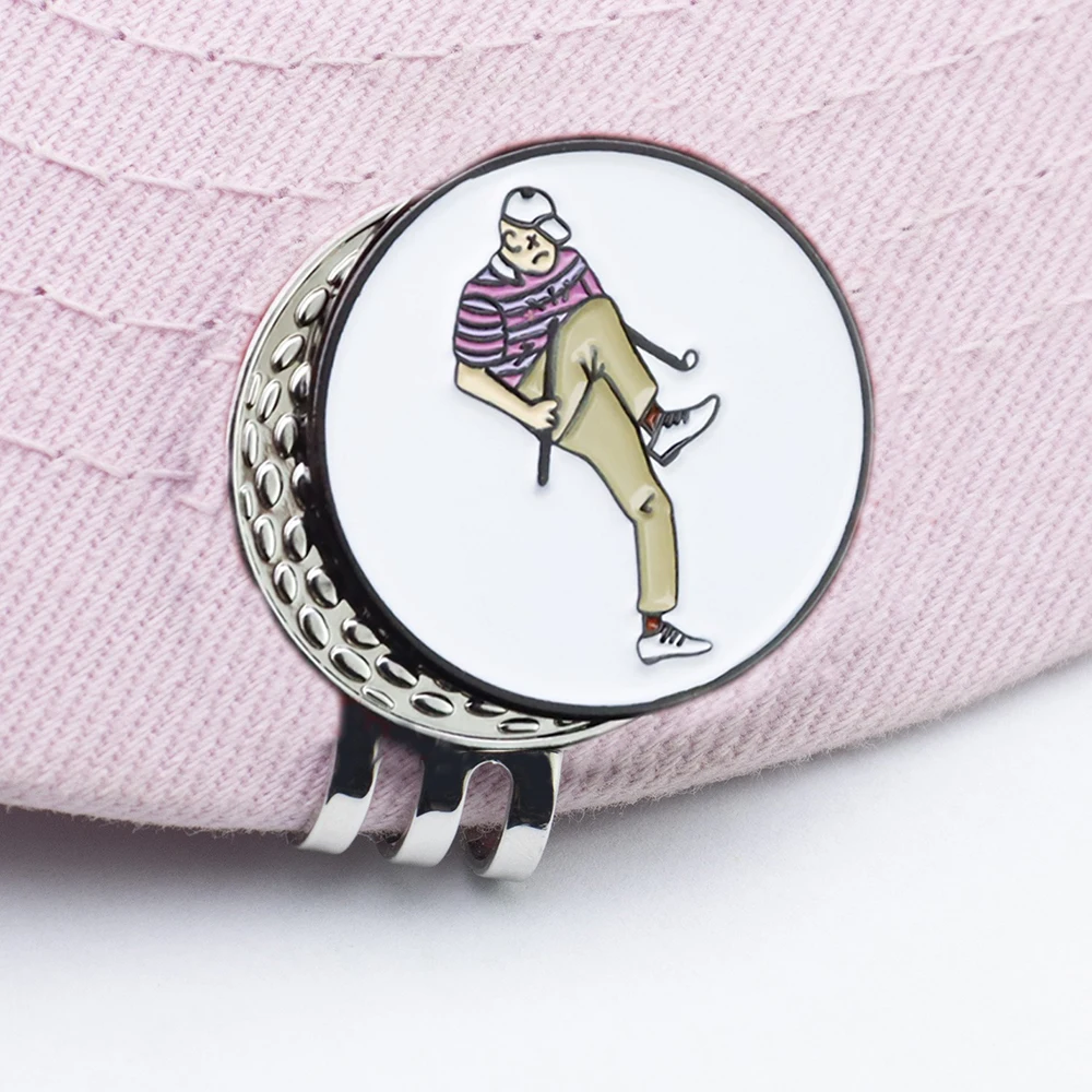 مشابك كرة الجولف مع علامة مغناطيسية لموضع كرة الجولف هدية معدنية قابلة للإزالة لمستلزمات إكسسوارات الجولف للاعبي الغولف