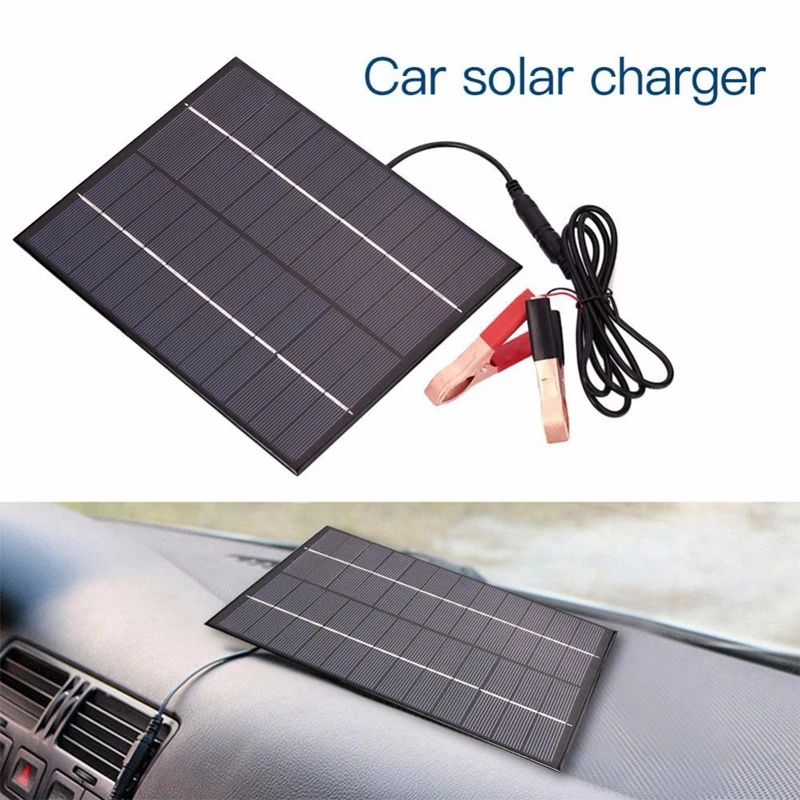 5.5W 12V Solar Panel Battery Charger Board Waterproof Polycrystalline Plate Outdoor Emergency Charging Board For Boat Car Motorc