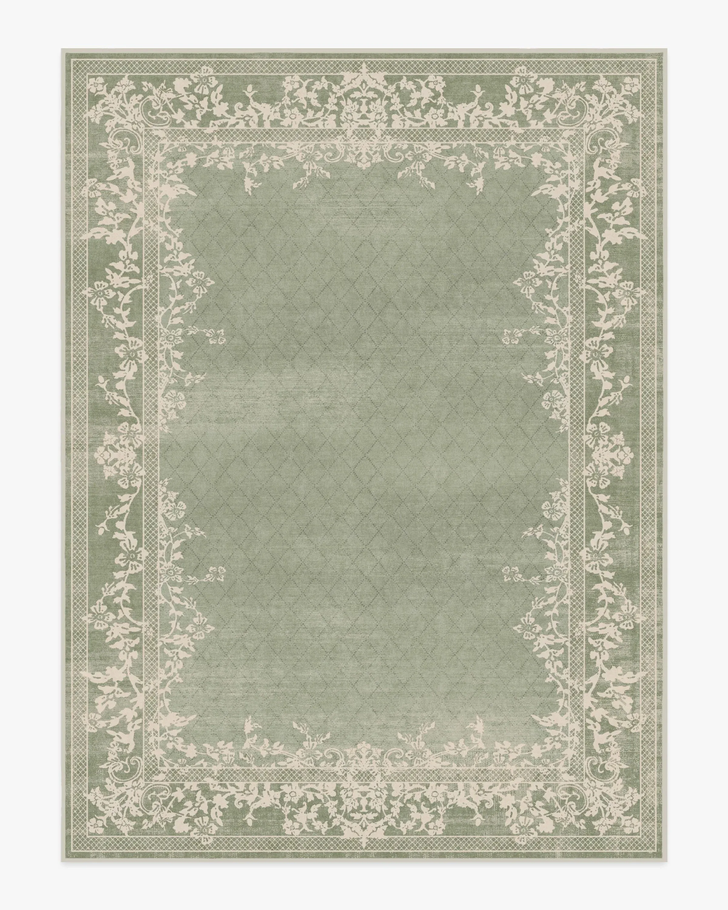 Juliet Sage Green Carpet Regency Inspired Elegant Rug European Farmhouse Style Bedroom Decorative Rug Large Non-slip Carpet