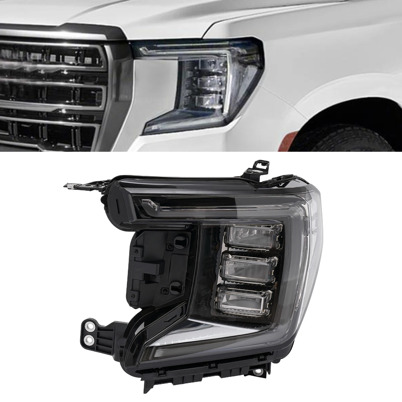 

Fits GMC Yukon / Yukon XL 2021 2022 2023 LH Headlight LED Headlamp Driver Side 84898699 1KPGM1904137