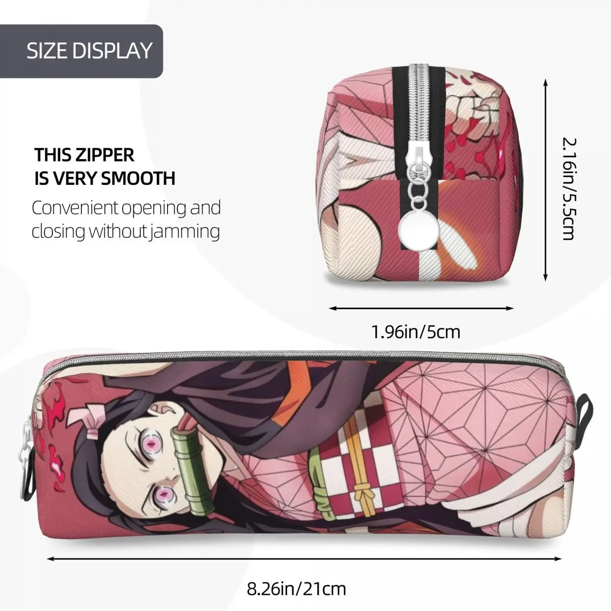 Classic Kamado Nezuko Demon Slayer Pencil Case Anime Pencilcases Pen for Student Big Bag Students School Gift Stationery