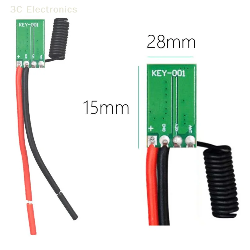 1 Uds DC 12V 3V 5V 9V código de aprendizaje 433,92 MHz 1 salida CH para controles remotos 1527 codificación 433Mhz módulo transmisor inalámbrico RF