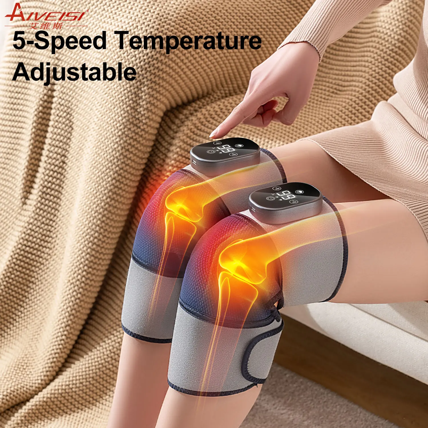 

Knee Massager Heating Knee Pad Leg Joint Physiotherapy Vibration Elbow Shoulder Massage Hot Compress Pain Relief