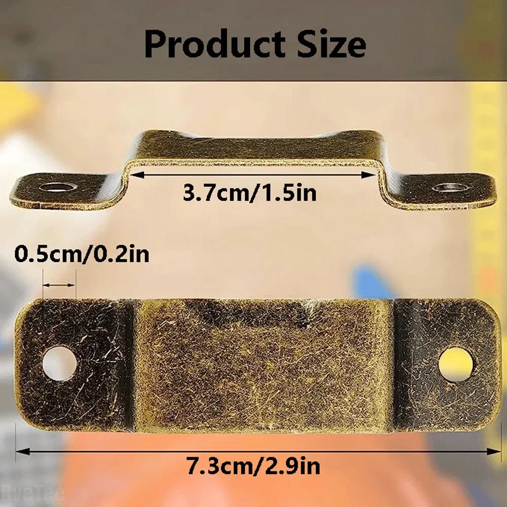 4PCs Vintage Metal Tape Measure Clips Leather Tool Waist Pocket Bag Hanger Carrier Pocket Bag Clip Holder with 8 Rivets