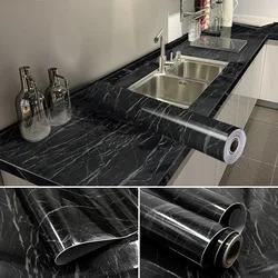 Kitchen Oil-Proof Film Stove Waterproof Moisture-Proof Self-Adhesive Wallpaper Countertop Cabinet Renovation Tile Marble Sticker