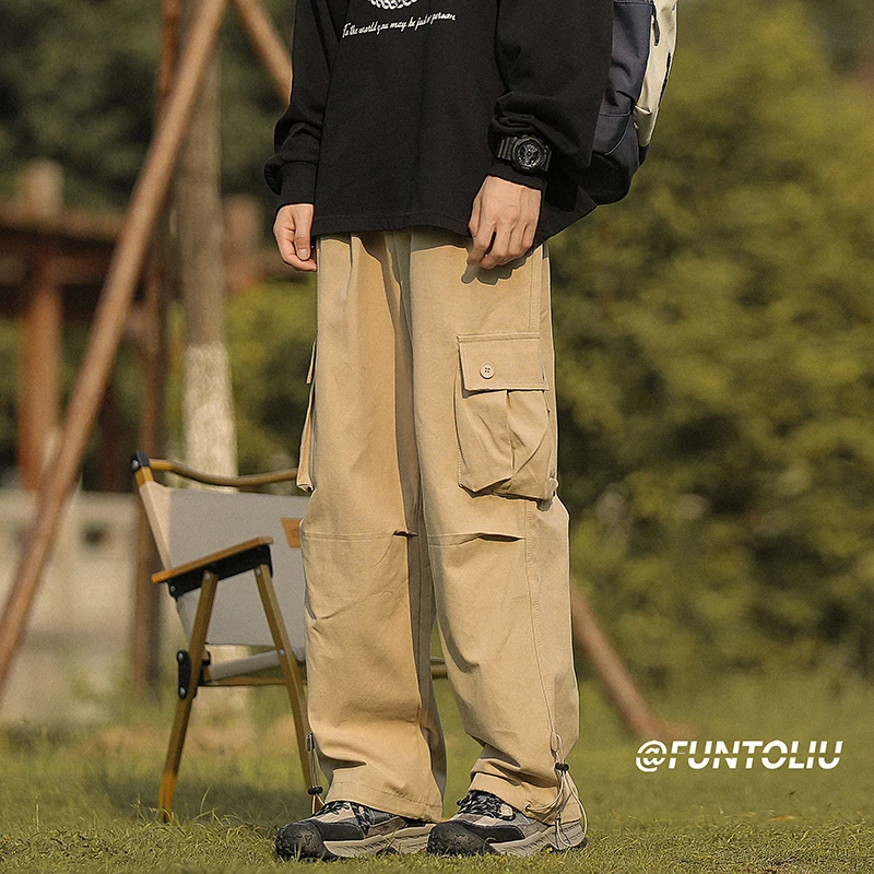 

Мужские рабочие брюки в американском ретро-стиле, весенне-осенние, новые, прямые, повседневные, длинные, модные, для лесорубов